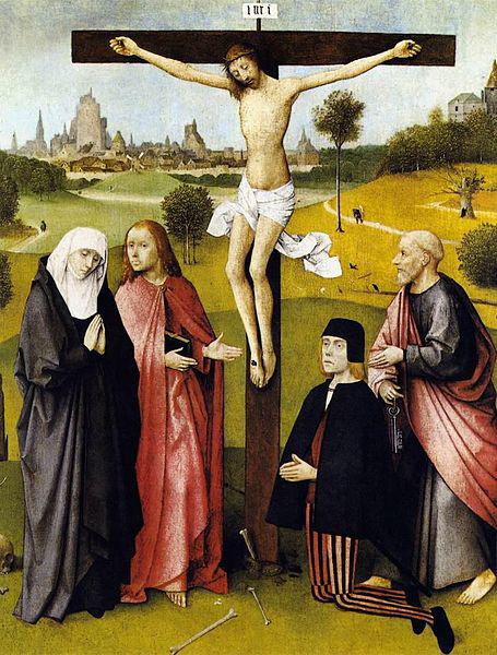 Hieronymus Bosch Crucifixion with a Donor France oil painting art